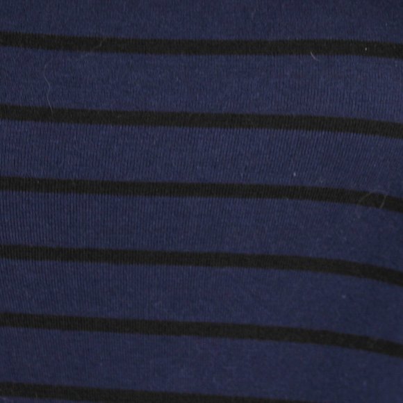 Dark Blue and Black Striped Dress with Bow Design Back - Picture 10 of 11